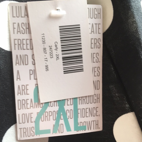 Lularoe polka dot dress 2X black and white - Picture 4 of 8